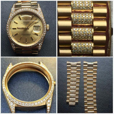Закрепка часов Rolex бриллиантами