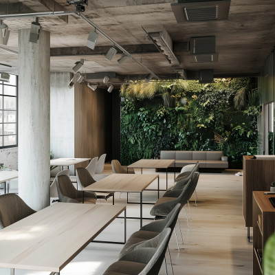 Современный дизайн офиса open space
