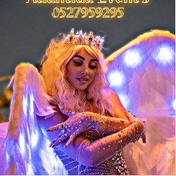 Ангелы с крыльями - встреча гостей на свадьбе, шоу 