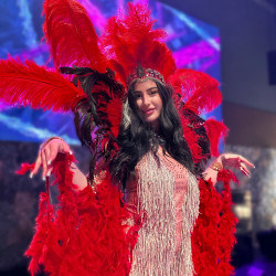 Танцовщица в перьях - бразильское танцевальное шоу